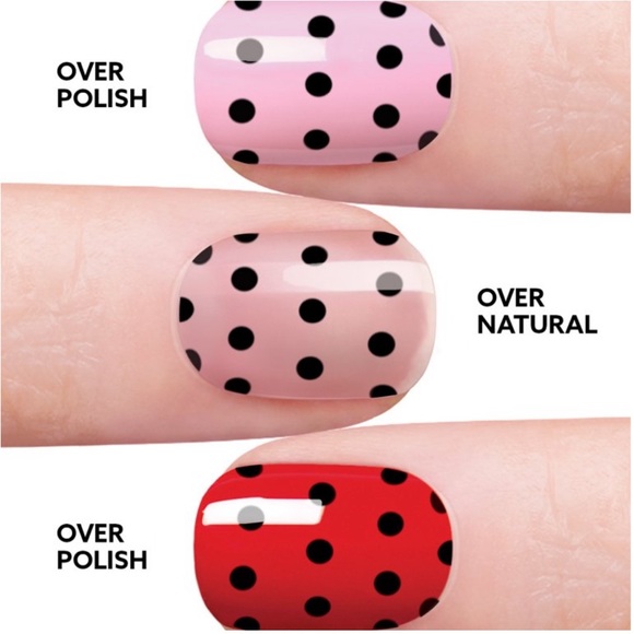 Dashing Diva Press-On Nail Art Transfers: Garden Party | Floral Polka Dot Black - Picture 3 of 8